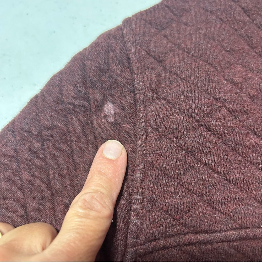 Patagonia Organic Cotton Quilt Snap-T® Pullover Small Maroon Red READ - Picture 4 of 10